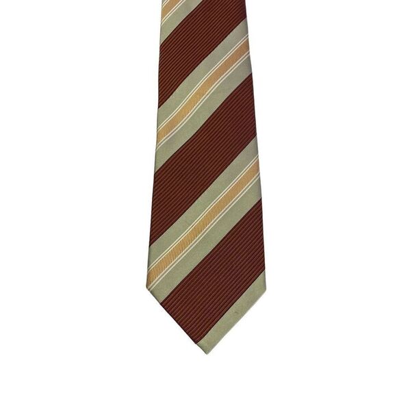 Henry Jacobson Silk Blend Neck Tie Diagonal Stripes - Picture 1 of 6